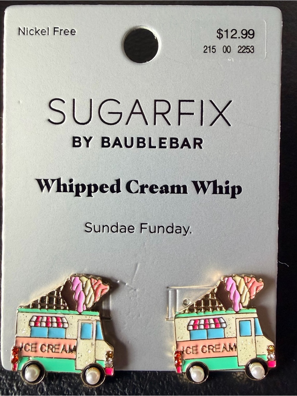 Sugarfix BaubleBar Mint & Pink Ice Cream Truck Stud Earrings